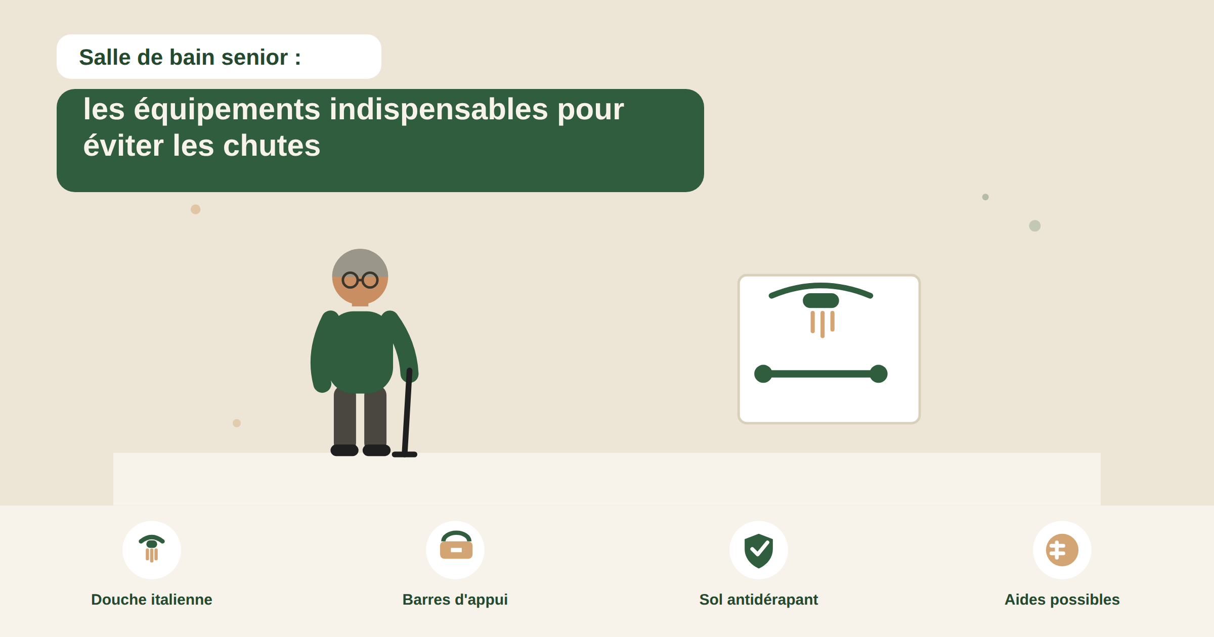 Salle de bain senior : les équipements indispensables pour éviter les chutes